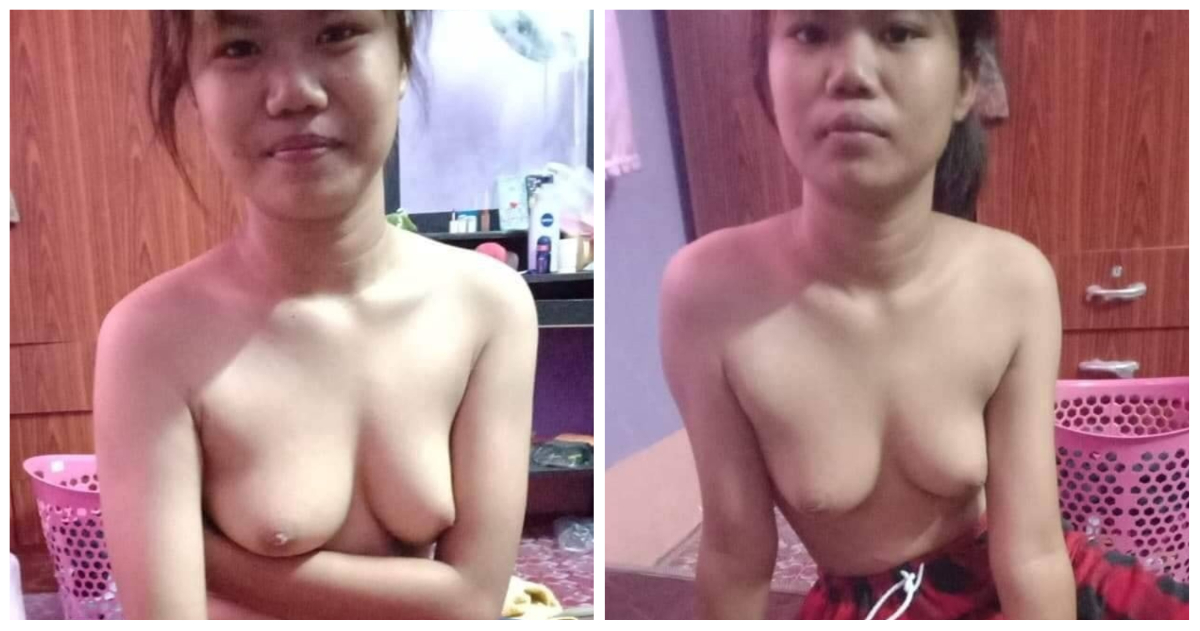 ချစ်တဲ့နန်းလေး ကင်မရာလေးရှေကျရှက်ပြုံးလေးပြုံး ပြီး အပီအပြင်ဘဲကိုပေးဆပ်တာ
